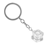 CLISPEED Porte-clés Résine Transparent Ice Cube Créatif Accessoire Mignon pour Clés et Porte Original Idée Cadeau Originale et Décoration