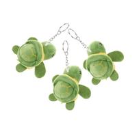 CLISPEED Porte-Clés Tortue en Peluche Mignon 3Pcs Jouet en Peluche pour Garçon et Filles Petit Pendentif Animaux Décoration Paquet à Dos Motif Adorable