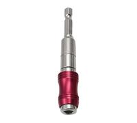 CLISPEED Porte-foret à Changement Rapide, Tige D'adaptation Rapide Bit, Acier Chrome-vanadium, Interface Hexagonale 6,35mm, Rouge, pour Embout Simple 6,35mm
