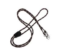 CLISPEED Porte-lanière de Ski Réglable Clips Robustes, Cordeau Anti-Perte pour Moufles de Ski, 150 Cm, Couleur Café, Sangle Bandoulière pour Snowboard et Sports D’Hiver en Extérieur