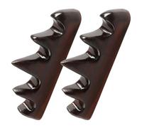 CLISPEED Porte-pinceaux à Cinq Doigts de Calligraphie Lot de 2 Pièces en Bois Marron, Support Créatif Organiseur de Pinceaux pour Décorer