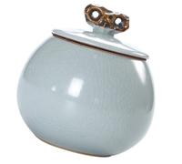 CLISPEED Pot de Rangement Céramique Vintage pour Thé Récipient Scellé Créatif Conteneur Délicat pour Stockage de Thé Maison et Au Restaurant Couleur Vert
