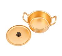 CLISPEED Pot de Soupe Aluminium avec Couvercle et Double Poignées pour Ramen Coréen et Camping