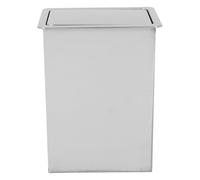 CLISPEED Poubelle Encastrable de Comptoir en Acier Inoxydable avec Couvercle Basculant Intégré 2 Pièces Poubelle Cuisine et Salle de Bain pour Gestion Discrète des Déchets