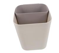CLISPEED Poubelle Plastique Double Compartiment pour Déchets Secs et Humides Design Simple et Fonctionnel pour Maison Bureau Chambre Matériau PP sans Odeur Rangement Pratique et Hygiénique