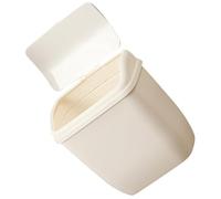 CLISPEED Poubelle Suspendue Murale 17X10,5X19 CM en Plastique Blanc, Seau pour Recyclage et Déchets Courants, Fixation sans Perçage pour Placard la Cuisine et Salle de Bain