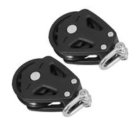 CLISPEED Poulie Double en Acier Inoxydable Guide-Câble Pivotant, Lot de 2 pour Voilier et Système de Levage, Installation Facile