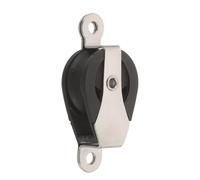 CLISPEED Poulie Marine en Acier Inoxydable et Nylon, Noire pour Corde | Haute Capacité de Charge, Galet Lisse, Usage en Mer et Camping, Fonctionnement Simple, Léger