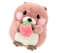 CLISPEED Poupée Marmotte en Peluche Réaliste Rose 30 CM Doux pour Garçon et Filles Coussin Doudou Apaisant Présent D’Anniversaire Peluche Décorative pour Lit et Chambre D’Garçon et