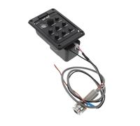 CLISPEED Préampli pour Guitare Acoustique avec Égaliseur 3 Bandes, Capteur Piézo à Faible Bruit, Accordeur Numérique Intégré et Panneau de Contrôle Latéral, Kit Électronique DIY Compatible