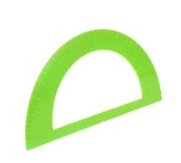 CLISPEED Présent Rentrée Rapporteur Braille Polyvalent en Plastique Vert Clair pour L'éducation des Élèves Aveugles, Outil D'apprentissage Semi-circulaire