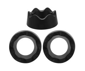 CLISPEED Présentoir de Volleyball Portable en Plastique Noir 3pcs Base Stable pour Affichage Sécurisé de Ballons de Football en Salle de Sport ou Organisation de Classe