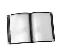 CLISPEED Protège-menu Transparent PVC Résistant avec Finitions Blanches Classeur à Amovibles pour Restaurant Style Occidental Couverture Menu et Facile à Nettoyer