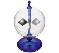CLISPEED Radiomètre Crookes en Verre Bleu 75 Mm Éolienne Solaire Rotative Outil Pédagogique pour Bureau et Enseignement Présent Scientifique Éducatif