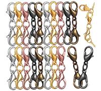 CLISPEED Rallonges à Double Fermoir 20 Pcs pour Fabrication de Bijoux Connecteurs en Acier Inoxydable Rallonge de Collier et Bracelet Accessoires DIY pour Artisanat
