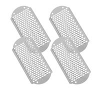 CLISPEED Râpe-callosités Manuelle en Acier Inoxydable 4pcs pour Pédicure à Domicile, Grattoir à Pieds Pratique, Facile à Nettoyer et Respectueux Peau pour Talons et Pieds