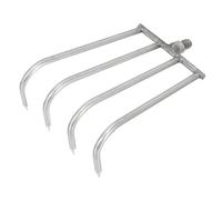 CLISPEED Râteau Aquatique Inoxydable 4 Dents Portable pour Jardinage et Pêche, Outil de Désherbage Étang Léger, Résistant, Désherbeur Manuel pour Lacs et Rivières