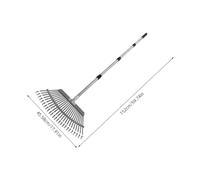 CLISPEED Râteau de Jardin Acier Inoxydable Dents Outil Robuste pour Ramassage de Compact et Démontable pour Pelouses et Petits