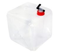 CLISPEED Récipient à Eau Pliable de Camping 10 L Robinet, PC | Poignée, Couvercle et Joint Silicone, Transparent, pour Eau Potable et Glace, Usage Maison