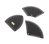 CLISPEED Règle à Sourcils Noire en Métal 3pcs, Outil de Précision Léger pour Maquillage et Voyage, Cartographie Rapide des Sourcils pour Femmes Débutantes