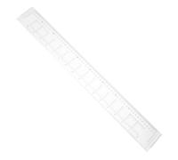 CLISPEED Règle de Cartographie Transparente 37 Cm, Jauge de Lecture de Carte Professionnelle pour Coordonnées Géographiques, Outil Précis de Mesure D’échelle, Solide et Multi-activités