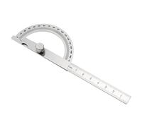 CLISPEED Règle de Mesure D'angle à Deux Bras en Acier Inoxydable Argenté, Outil Multifonction pour Mesure D'angle Longueur, pour Travaux de Précision