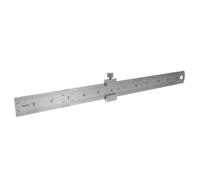 CLISPEED Règle en Acier Inoxydable 100 CM avec Butée Règle Droite de Mesure Antirouille pour Charpentier Outil de Précision Multifonctionnel pour Écoles et Bureaux