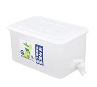 CLISPEED Réservoir D’Eau Extérieur 5l avec Robinet, Plastique Blanc | Usage Frigo et Réserve D’urgence, Matériau Alimentaire Léger, pour Camping et Foyer, Distribution Pratique