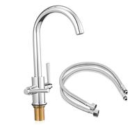 CLISPEED Robinet Cuisine Double Poignée Cuivre Pivotant Facile à Installer pour Évier Camping et Lavabo Polyvalent