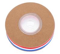 CLISPEED Ruban Rayé Rouge Blanc Bleu Solide et Polyvalent en Polyester, Rouleau Unique pour Emballage Présent et Décoration de Trophée