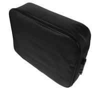 CLISPEED Sac à Documents Oxford à 3 Couches avec Serrure à Combinaison et poignée, boîte de Rangement Noire résistante à l'usure pour certificats, dossiers Importants, Voyage et Usage