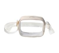 CLISPEED Sac Bandoulière Transparent pour Femme Sac Clair Portable avec Sangle Unique Organisation Pratique des Affaires pour Sorties et Voyages