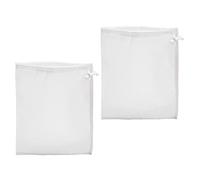 CLISPEED Sachet Filtrant à Vin en Nylon Alimentaire 45x60 Cm, Lot de 2 Paquet Réutilisables à Mailles Fines, Filtre à Jus et Infusion pour Vin, Thé, Fruits et Épices, Passoire Alimentaire