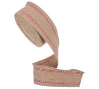CLISPEED Sangle de Jute Tressée et Matériau Solide avec Rayures Rouges Construction Robuste pour Réparation de Fauteuils et Projets Diy pour Loisirs Créatifs