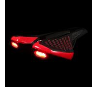 CLISPEED Selle de Vélo en PU avec Lampe Intégrée, Coussin Respirant et Fermeté Maximale pour VTT, Accessoire pour Balade en Montagne
