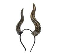 CLISPEED Serrage-tête Cornes de Démon pour Cosplay D'halloween en Résine Angle et Hauteur Réglables, Couleur Or Vive, Accessoire Unique pour Fête et Carnaval
