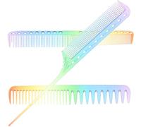 CLISPEED Set de 3 Peignes de Coiffure pour Cheveux Colorés, Peignes Professionnels pour Salon et Soins Capillaires Quotidiens