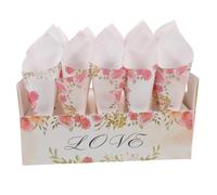 CLISPEED Set de Décoration Mariage avec Cônes Confettis Papier Naturel Plateau Porte-cônes Panier Pétales pour Demoiselle Honneur Accessoires Bouquet Écologique Décoration Table Réception