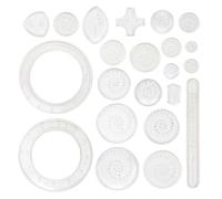 CLISPEED Set de Jeu de Dessin Éducatif avec Règle Spirographe Transparente pour Créatif Améliorant la Motricité Reconnaissance des Couleurs