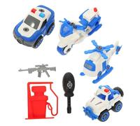 CLISPEED Set de Jouets Voiture de Police à Assembler pour Garçons et Filles Éducatif Cognitif DIY Cadeau Créatif pour Garçon Fille Jeu Pratique et Décoratif