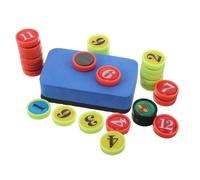 CLISPEED Set de Magnets pour Tableau de Football Pièces Multicolores avec Éponge Effaceur Accessoires Aimantés pour Entraînement et Pratique Du Football