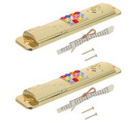 CLISPEED Sets de Mezouzahs Décoratives Spirituelle avec Parchemin Casher Lot de 2 en Alliage de Zinc pour Porte et Décoration Élégante de Maison Juive