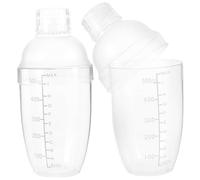 CLISPEED Shaker à Boissons Élégant et Pratique 500ml avec Graduation en PC 2pcs Filtre Intégré pour Cocktails et Milk Tea pour Bar à Domicile