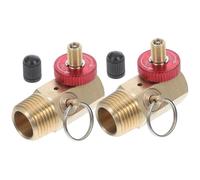 CLISPEED Soupape de Sécurité en Laiton 1/2 * 1/4 Npt avec Clapet Anti-Retour pour Compresseur d'Air Portable, Collecteur avec Orifice de Remplissage, Vanne de Décharge Compatible Pompe Air