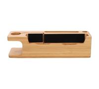 CLISPEED Station d'accueil de Bureau Compartiments Support en Bois Élégant Finition Lisse, Supports pour Téléphone pour Organisation pour Téléphone Portable et Montre