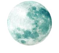 CLISPEED Sticker mural lumineux en forme de lune réaliste en PVC imperméable pour chambre de garçon