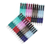 CLISPEED Stylo à Bille Multicolore 0,7 Mm 4 Couleurs Encre Multiple Transparent Lot de 24 Pièces pour Bureau Fournitures Scolaires et Professionnels