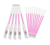 CLISPEED Stylo à Tatouage Multifonctionnel 15 Pcs Pour Positionnement Sourcils Et Tatouages, Blanc Et Rose, Usage Professionnel En