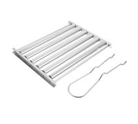 CLISPEED Support à Saucisses Barbecue Extérieur Acier Inoxydable avec Rouleau Rotatif et Pince Rack Portable Résistant pour Grillades Plein Air Camping et Pique-