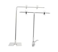 CLISPEED Support Affichage Publicitaire L Forme en Acier Inoxydable 2pcs, Porte Affiche Robuste et Durable pour Magasins, Expositions et Restaurants, Présentoir Menu Polyvalent